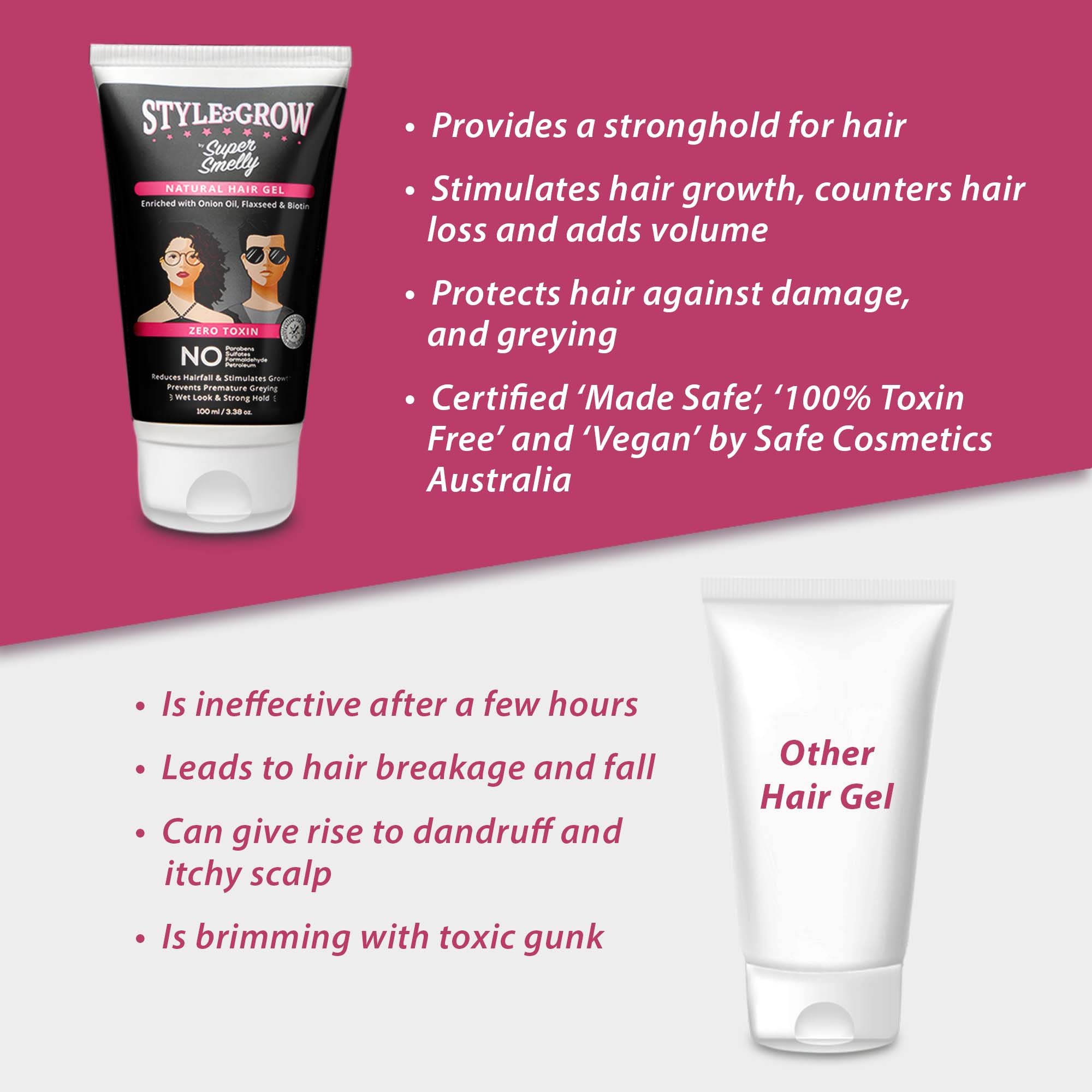 Onion Hair Gel | Style & Regrow Hair With Super Smelly Gel Shop Online